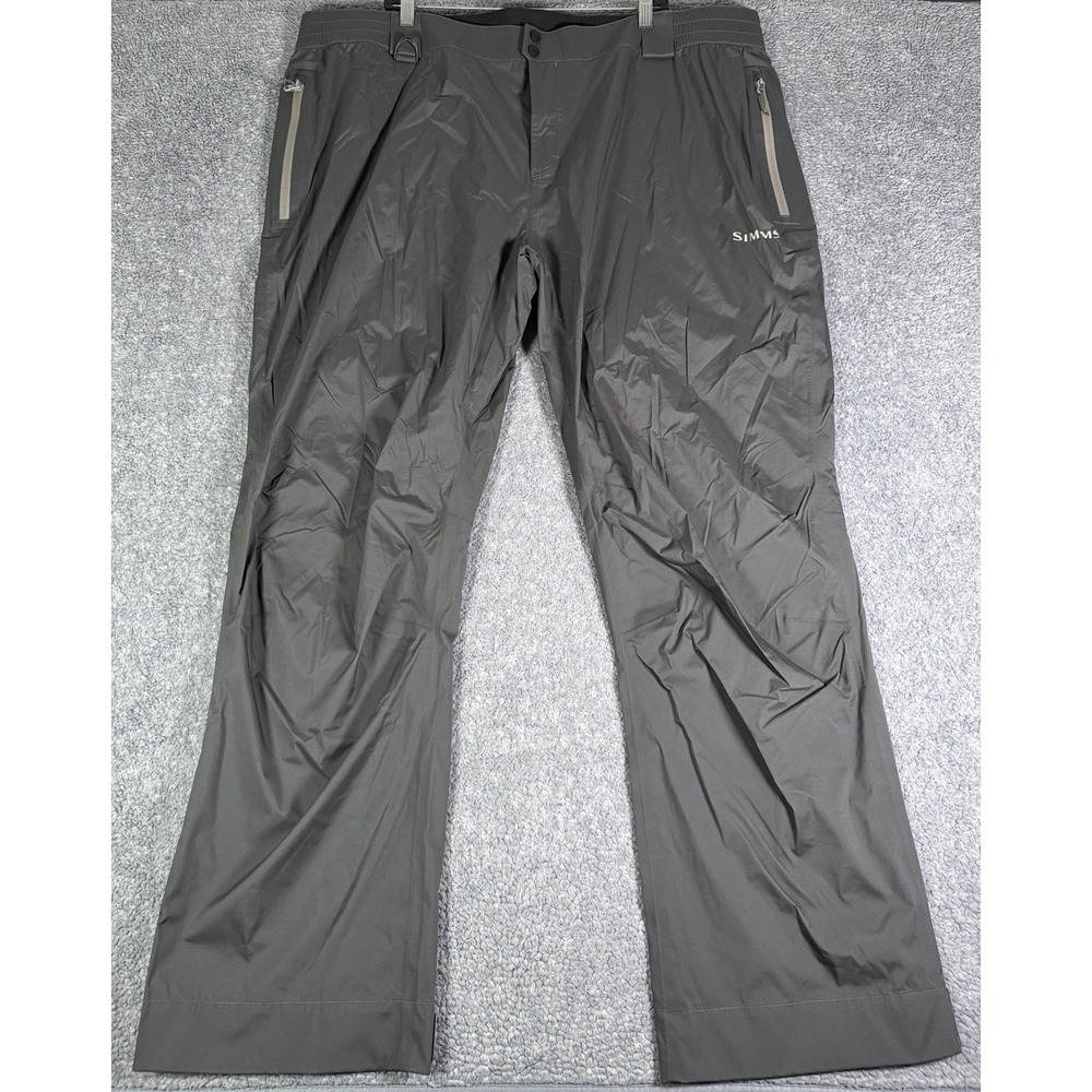Simms Waypoints Rain Pants Men's 3XL Gray Waterproof Fishing Packable Overpants